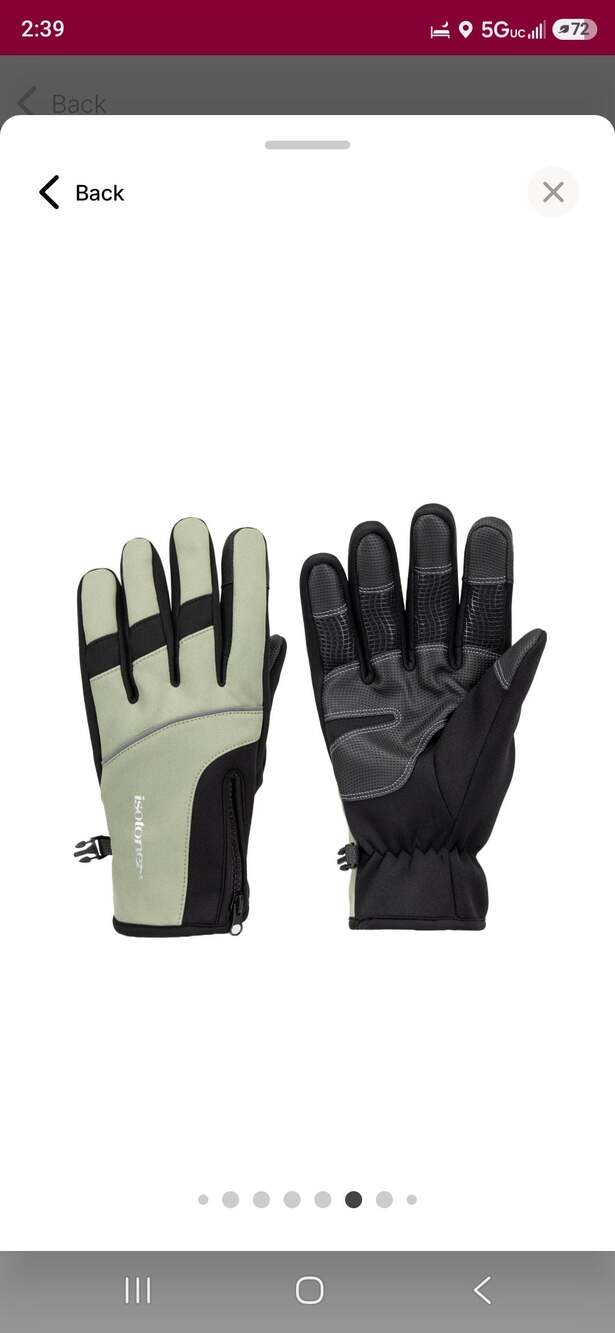 Isotoner Men's Neoprene Winter Gloves with Zipper Detail